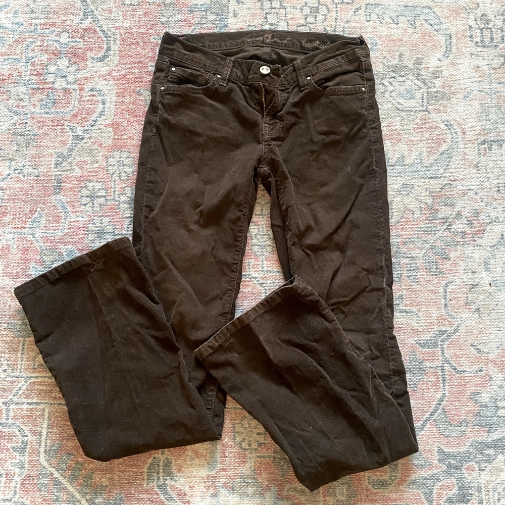 Dark brown corduroy 7 lucky brand jeans 🤎
